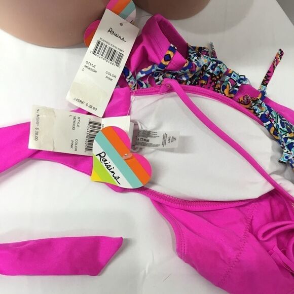 Raisins Printed Fringe 2 Piece Bandeau (E) - Picture 6 of 7